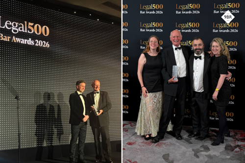 Steven Kay KC (9BR Chambers) wins International Law Silk of the Year at the Legal 500 Bar Awards 2026